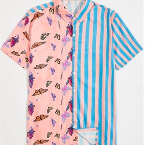 ISO DO NOT BUY Shein mens striped butterfly shirt